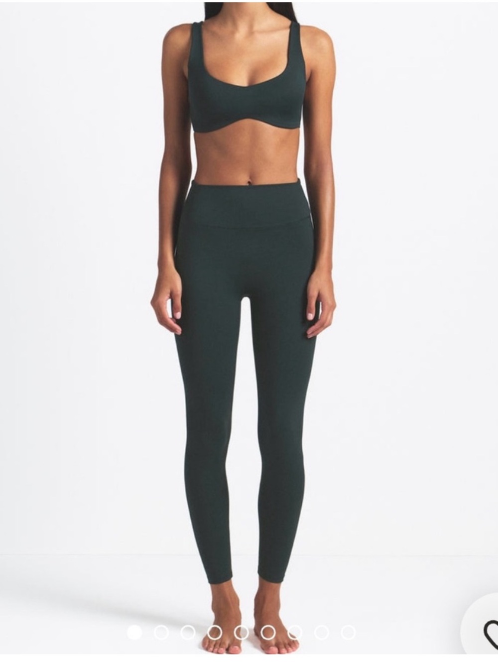 SKIMS NIKE NWT Matte Dark Teal Green Leggings Women's Size SMALL